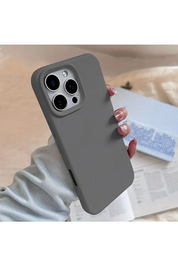 premium silicone case designed for perfect iPhone fit. Gray