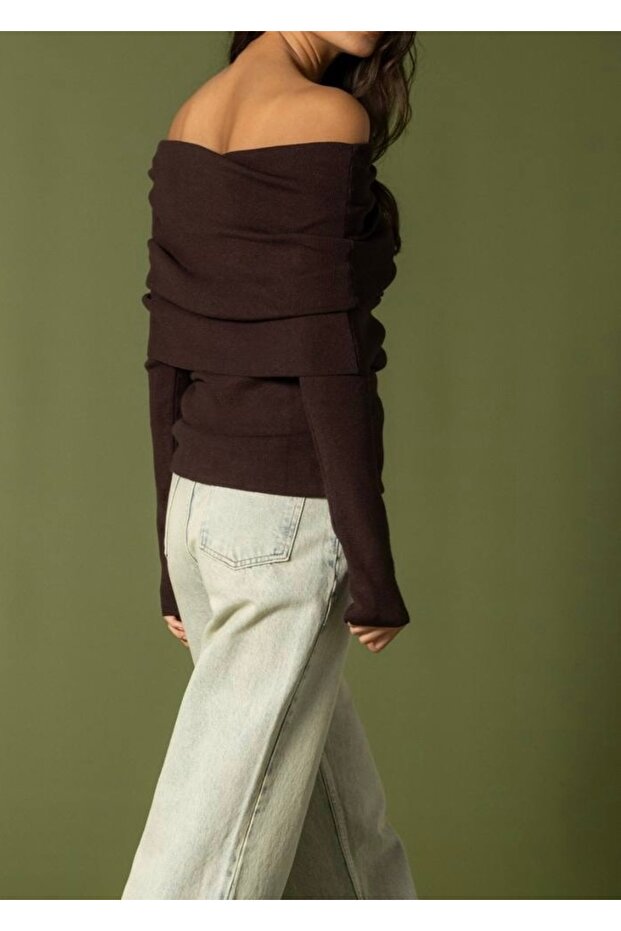 Kayık Yaka Triko Bluz - 2