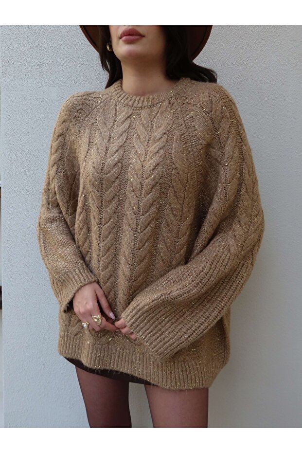 Oversize Simli Triko Kazak - 4