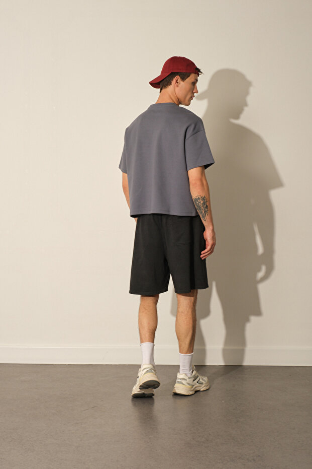 Yıkamalı Jogging Şort - 4