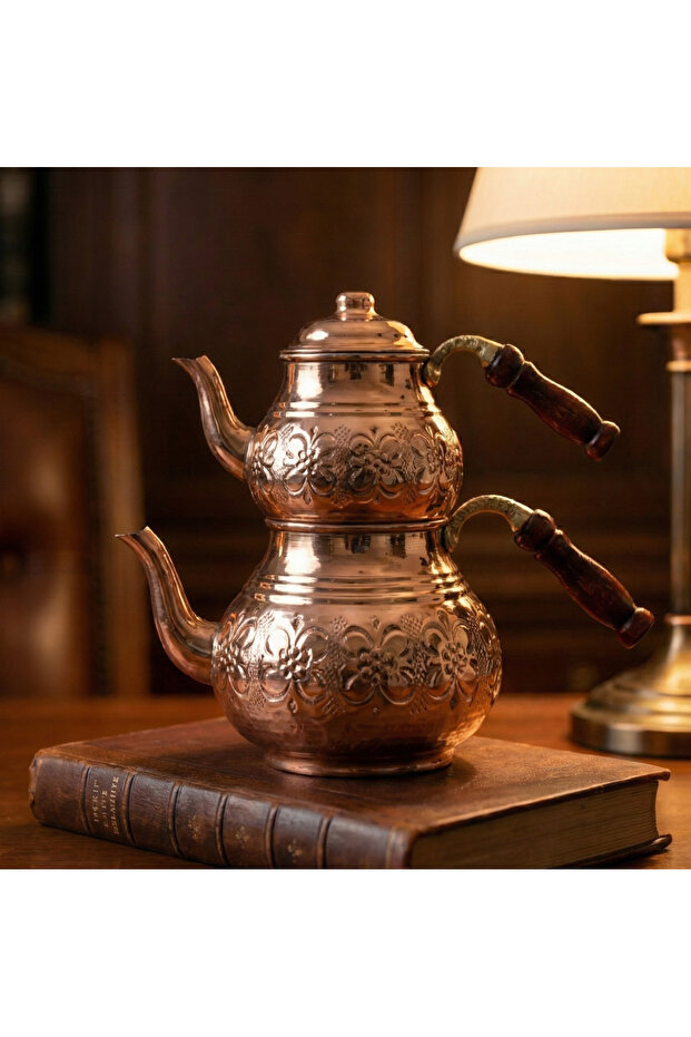 Bakır Çaydanlık İşlemeli - 1
