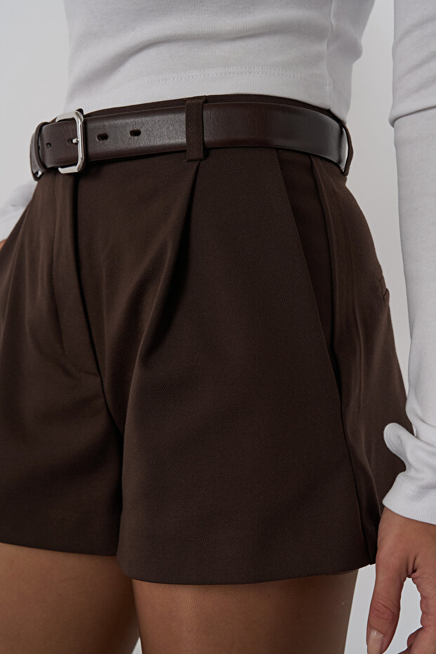 Pileli Mini Şort - 3