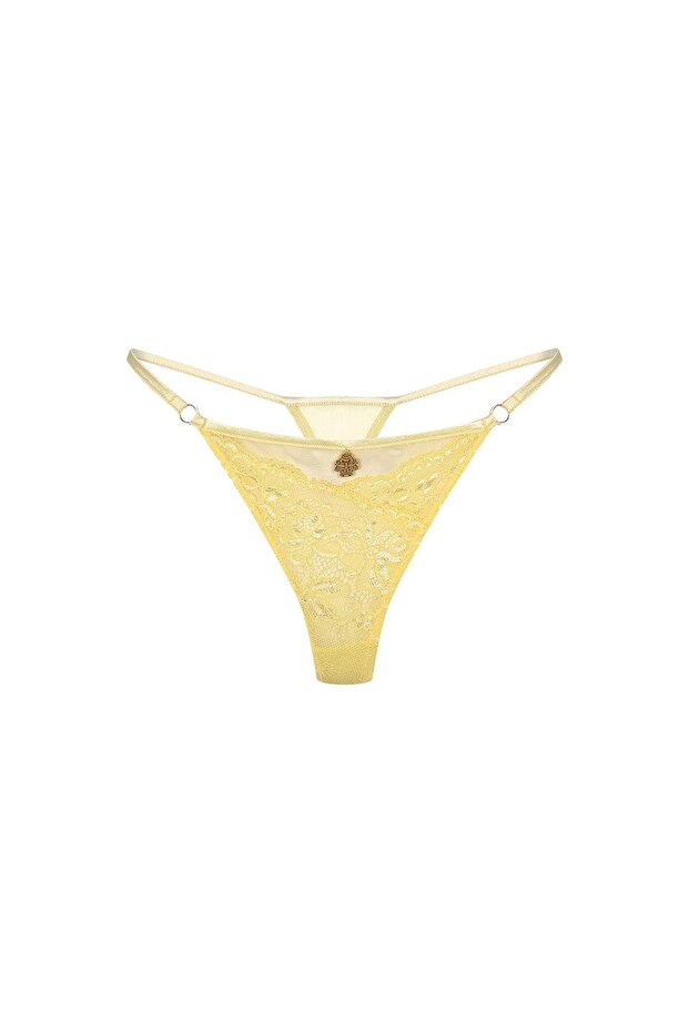 Pastivelle Sarı Dantelli String - 1