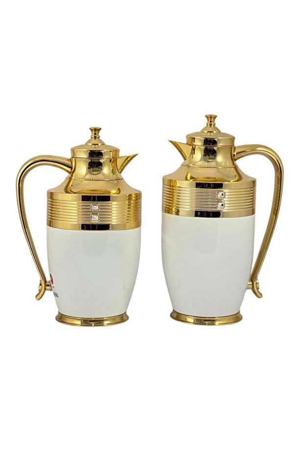 Home Maker 2-Piece Thermal Carafe Set – 0.75L & 1L – Elegant Insulated Coffee & Tea Flask with I