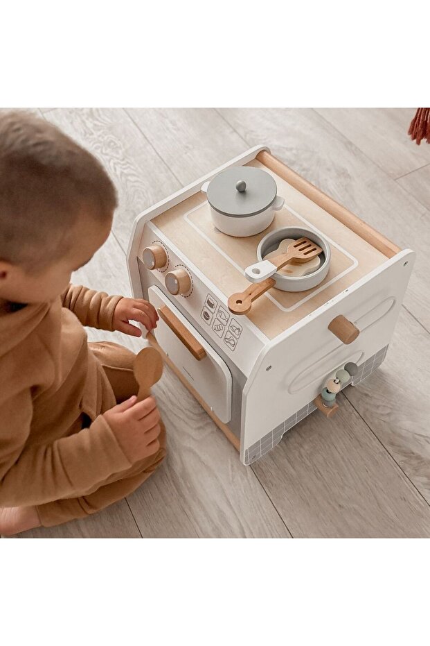 Wooden kitchen - educational cube - 4