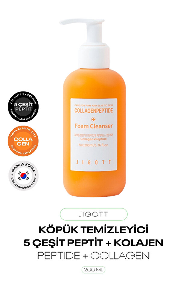 Foam Cleanser Containing Collagen and 5 Types of Peptides Collagen Peptide Foam Cleanser 200 ml