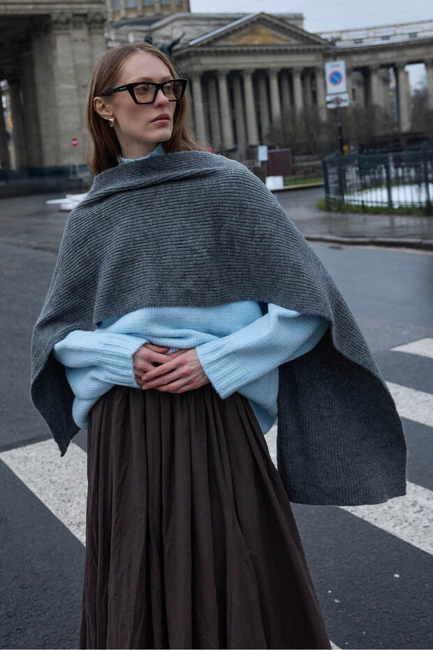 Tiftik Basic Atkı Antrasit - 1