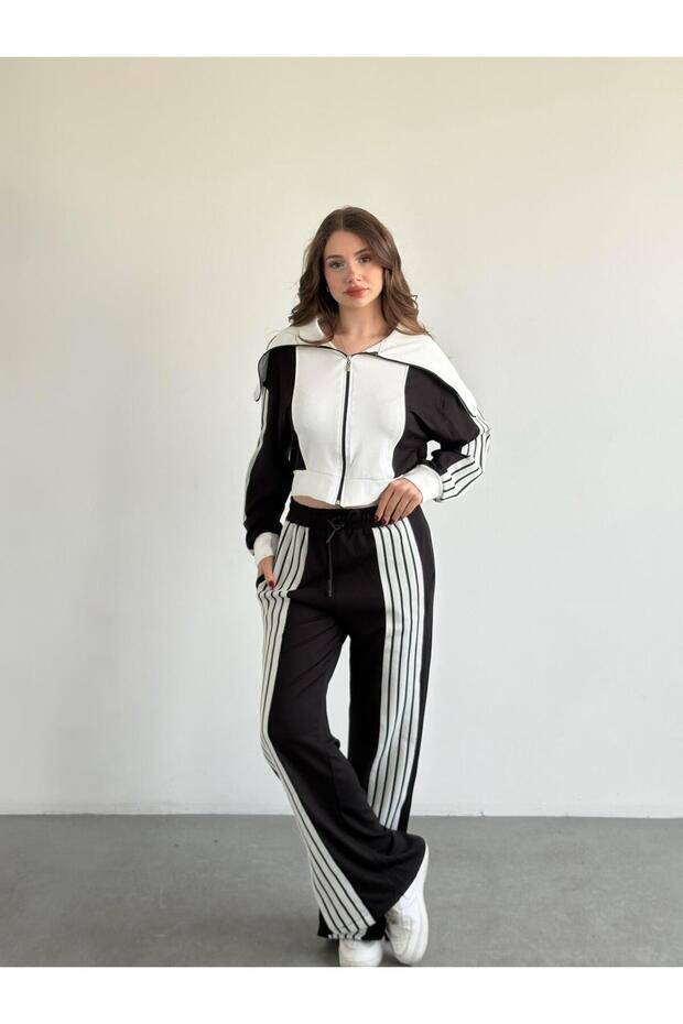 Şeritli Oversize Takım - 8