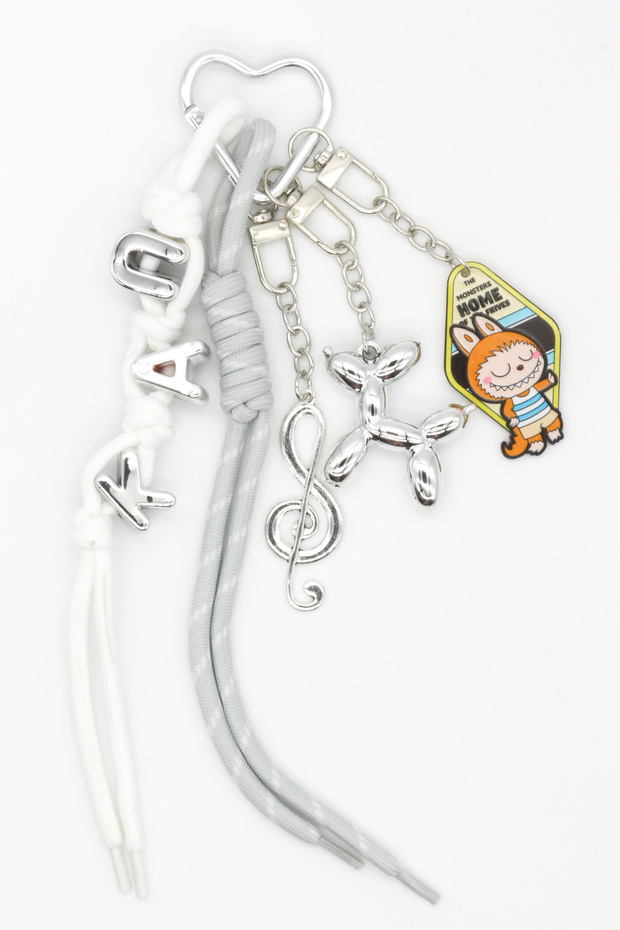 Bag Charm with Dog Figure and Melody Detail