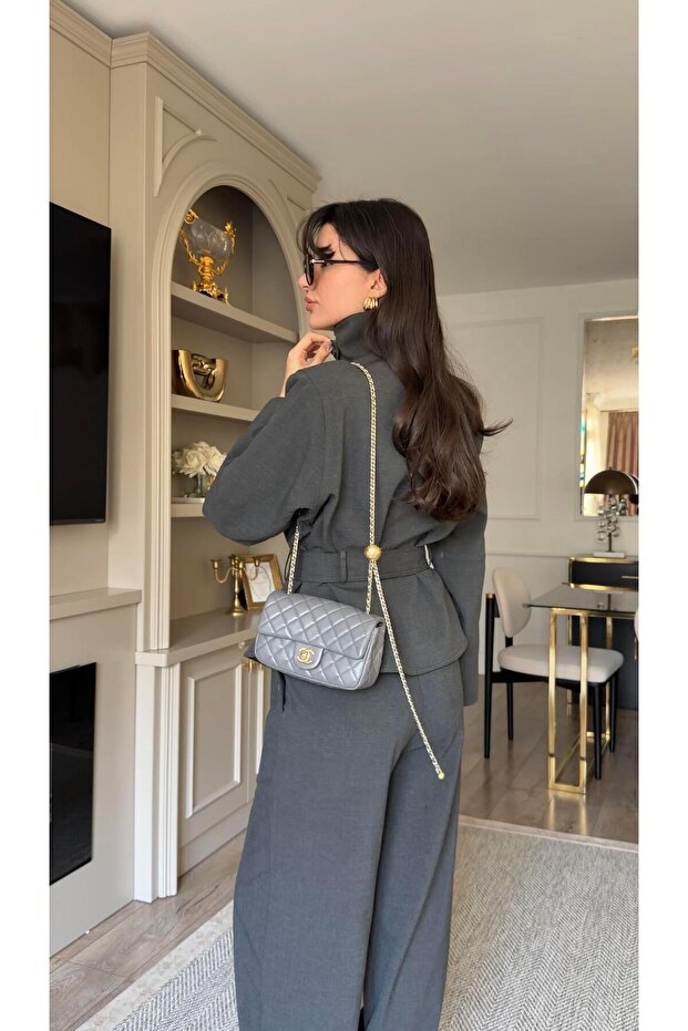 طقم سترة وبنطلون أنثراسايت - 3