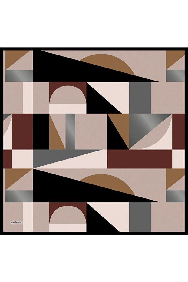 Siyah İpek Twill Eşarp - 1