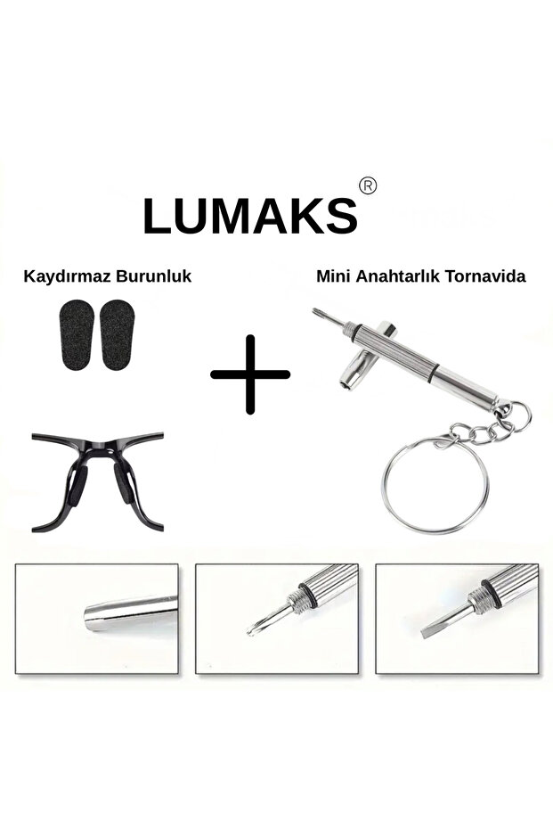 Anti-Slip Glasses Nose Pads + Mini Keychain Screwdriver Set Glasses Repair and Fixing Tool