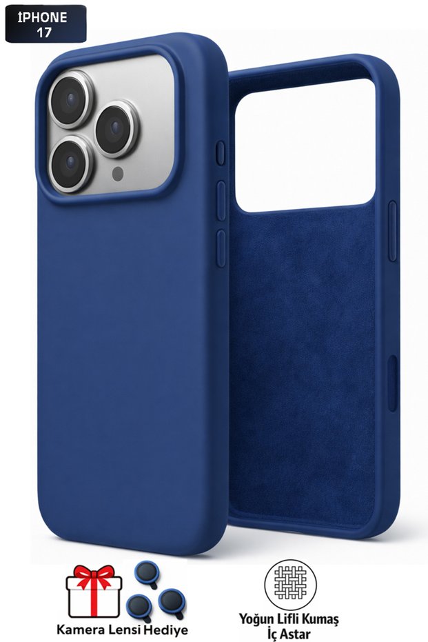 iPhone 17 Compatible Case with Velvet Camera Lens Gift, Silicone Erasable Cover Tb-10