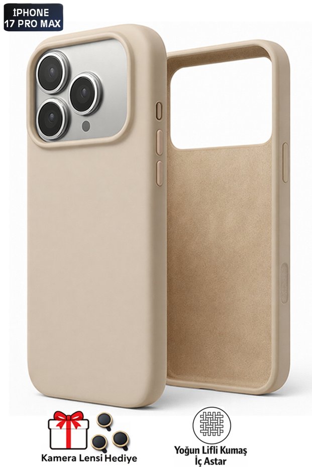 iPhone 17 Pro Max Compatible Velvet Camera Lens Gift Inside Case Silicone Erasable Cover Tb-10