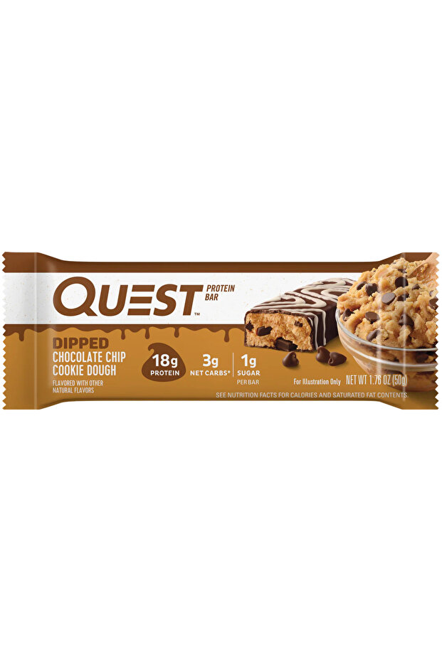 Protein Bar 12 Pcs Dipped Chocolate Chip Cookie Dough Flavor | Protein Bar | Protein Chocolate