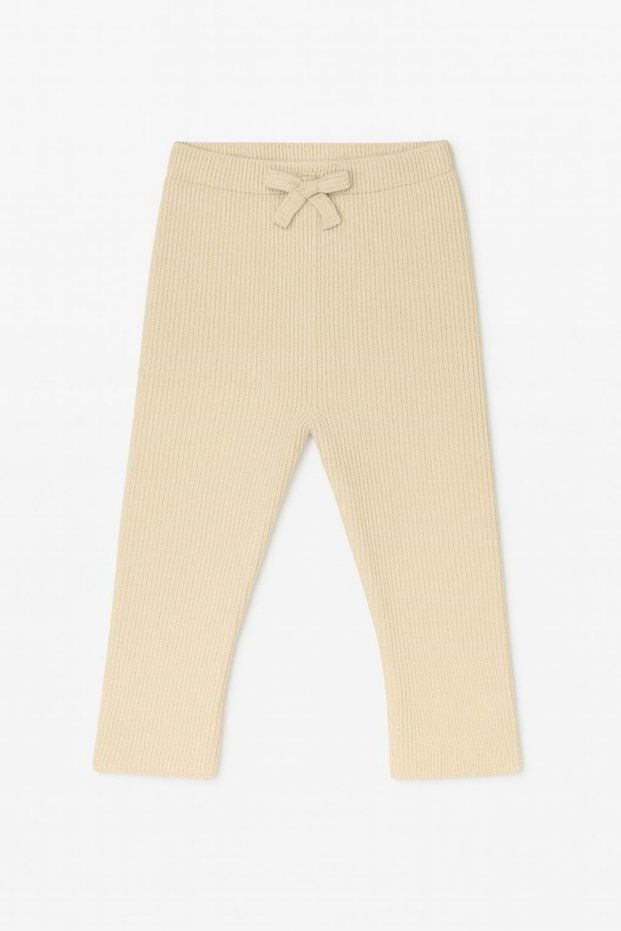 Girl's Corded Fabric velvet leggings camel color