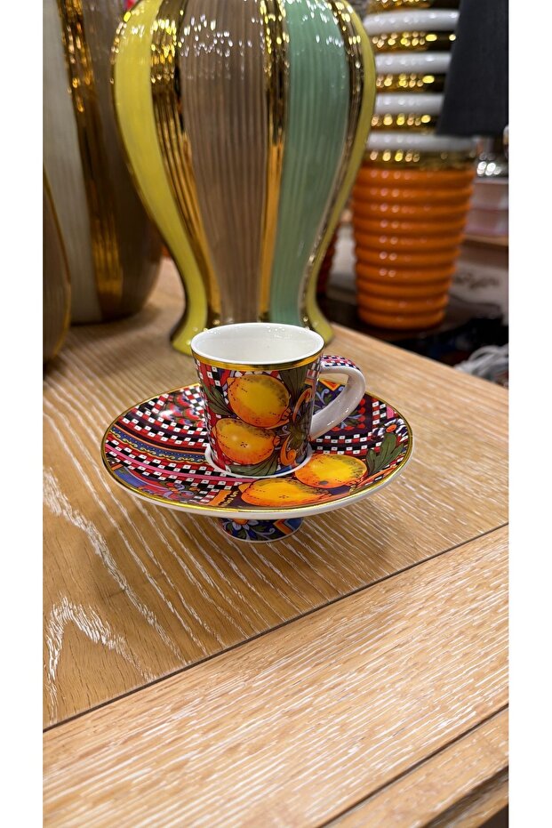 ESTERHOMEDECOR porcelain coffee cup set for 6 people