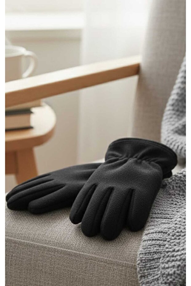 Siyah Kadın Polar Eldiven - 1