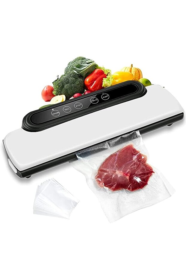 Vacuum Sealer Machine, Sealing Machine With 10 Vacuum Sealer Bags, Dry & Moist Modes, Easy T
