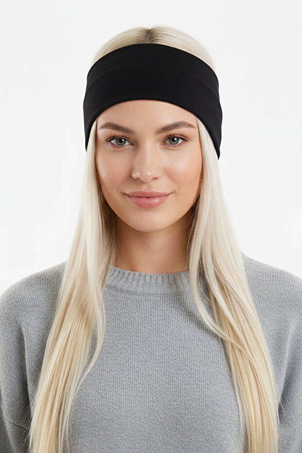 Premium Wide Headband - Skincare and Makeup Headband - Black