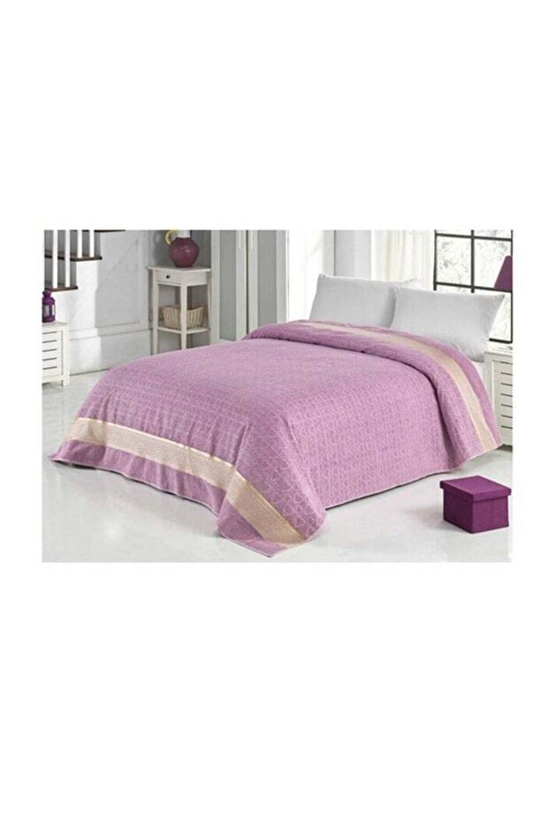 Premium Jacquard Bed Cover Turkish Cotton Blanket Organic Throw Bed Spread For Double/Ki