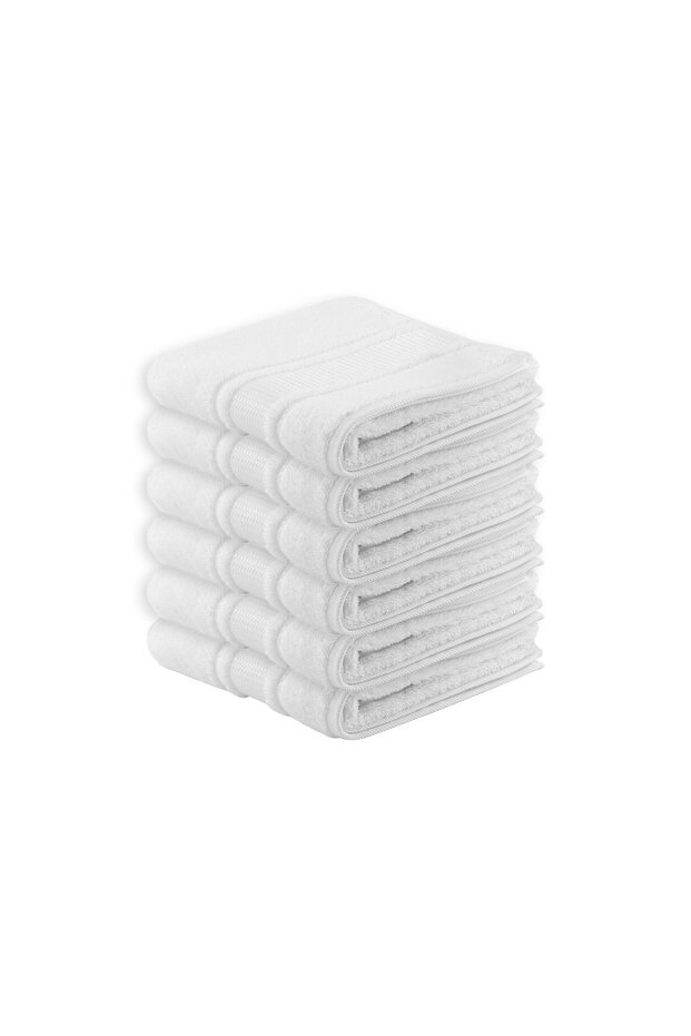 Colourist 50X90 cm Hand-Face Towel Set of 6 White