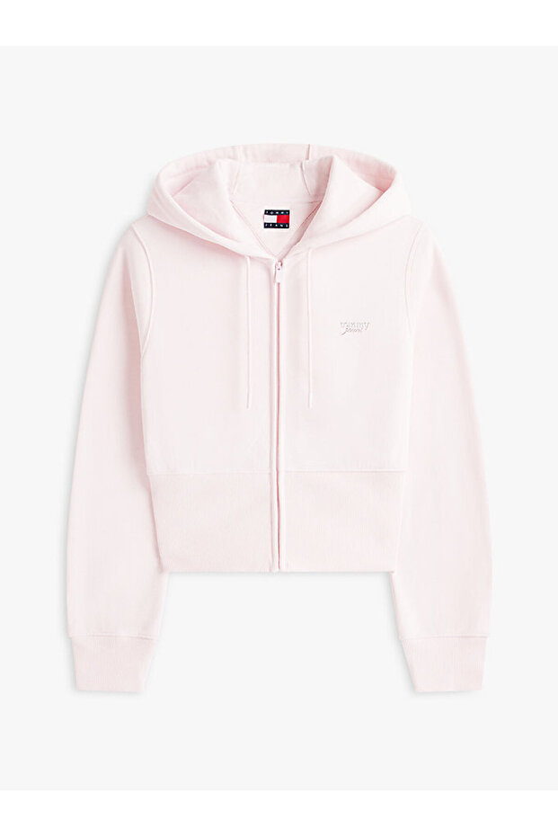 Kadın TJW Regular Silver Script Fermuarlı Sweatshirt - 5