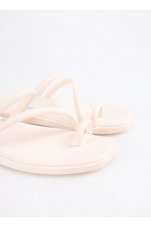 Ekru Kadın Sandalet - 5