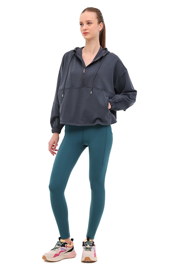 Gorzo Kadın Gri Sweatshirt - 3