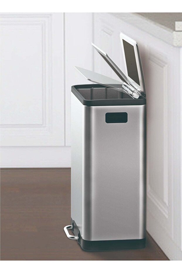 45L Stainless Steel Pedal Bin – Soft-Close Lid, Fingerprint-Resistant, Hands-Free Step