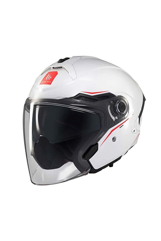 MT Cosmo Sv Solid A0 Parlak Beyaz Açık Kask - 4