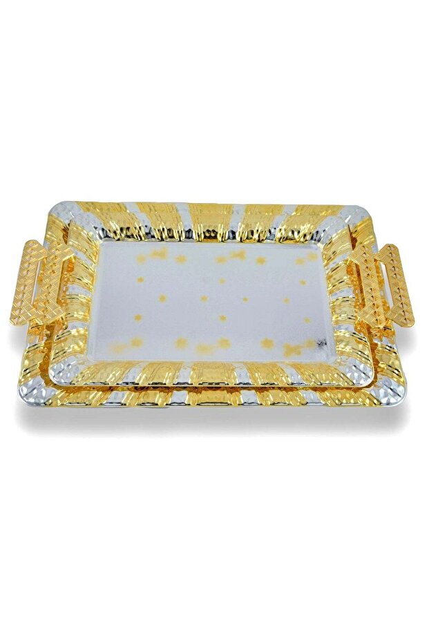 Homemaker 2-Piece Rectangular Luxury Serving Tray - 1
