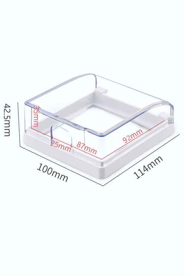 صندوق حماية مقبس مفتاح إضاءة الحائط، قطعتان، بلاستيك شفاف - 6