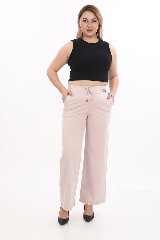 Women's Powder Summer Stone Logo Printed Pipe Leg Trousers