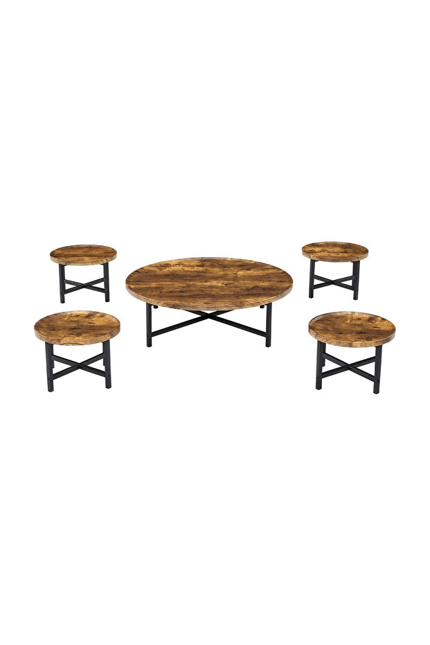 Elegant round tea table set - 2
