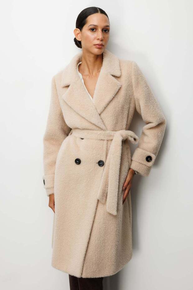 Plush Coat with Belt
