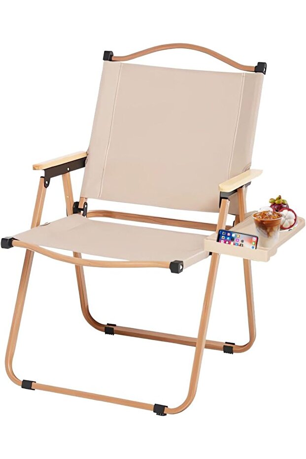 𝐎𝐧𝐞𝐃𝐜𝐨𝐫 Heavy Duty Folding Camping Chair - Portable Beach Chair with Armrests & Steel Frame
