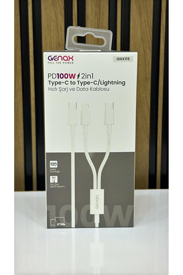 GENOX type-c to type-c/lightning kablo - 1