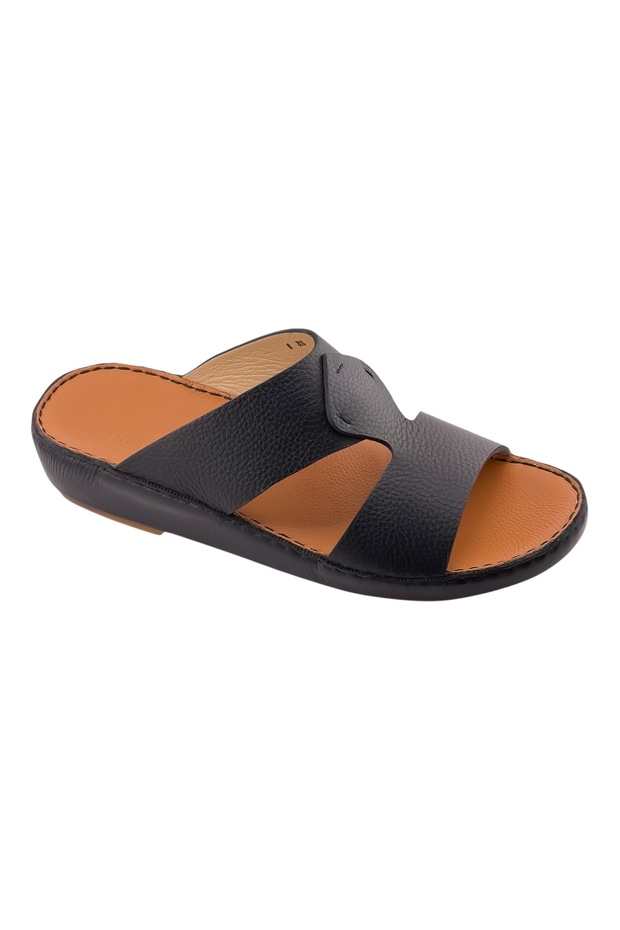 A E T Arabic Sandals For Men | Outdoor Mens Slippers | Open Toe | Full Genuine Milled Leather