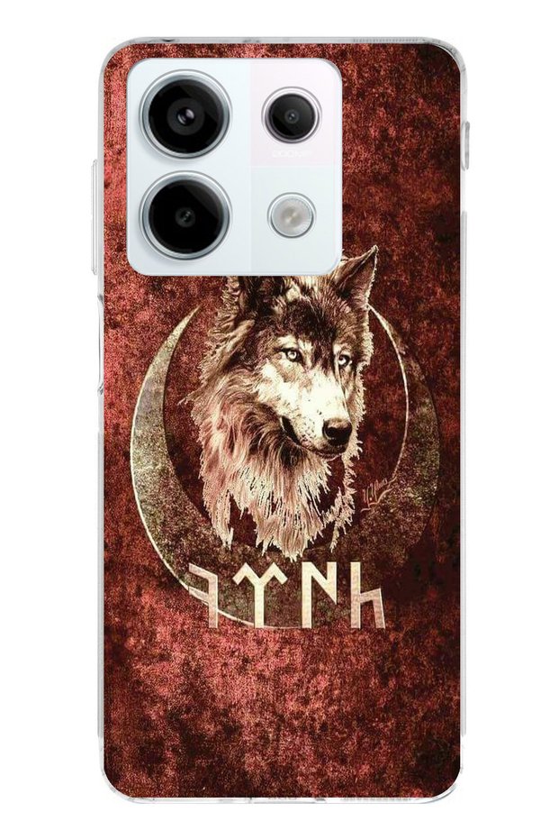 Redmi Note 13 Pro 5g Compatible Printed Silicone Case with Turkish Writing and Bozkurt Pattern