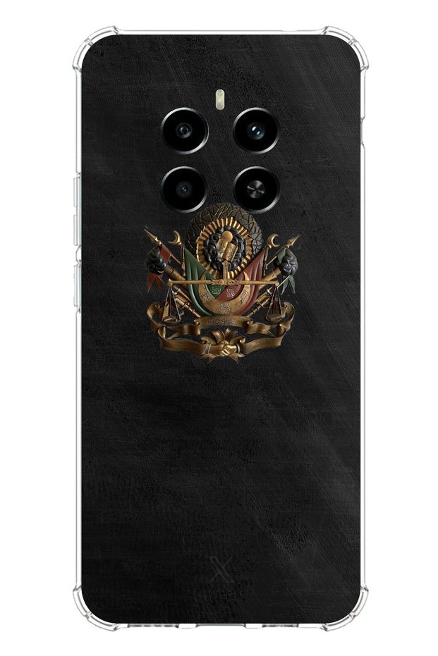 Printed Silicone Case with Ottoman Tughra Detail Compatible with Realme 12 4g-12 Plus