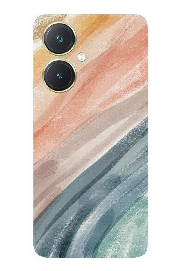 حافظة سيليكون متوافقة مع Vivo Y27 Modern Color Palette مطبوع