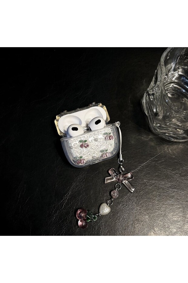 إيربودز 3. حافظة سماعات أذن متوافقة مع نمط الكرز اللامع من نيسيل مع مشبك كرز - 3