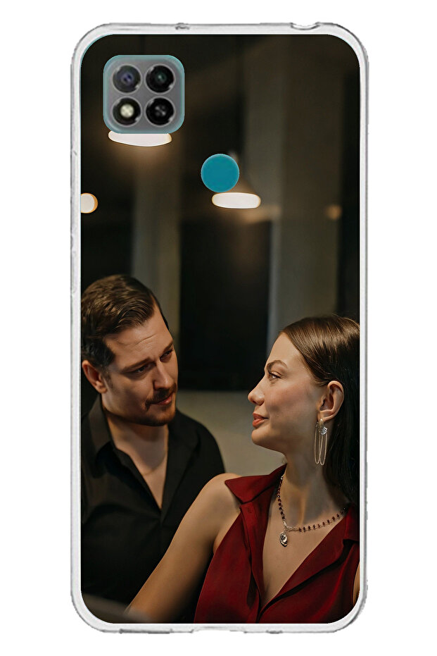 حافظة سيليكون متوافقة مع هاتف Redmi 9C / 10A - Eşref وNisan مطبوع - 1