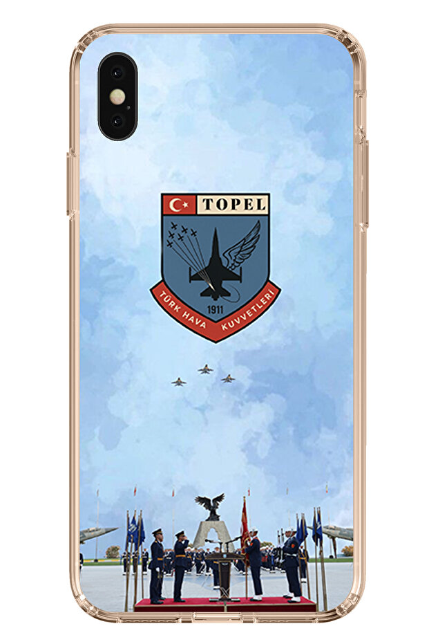 حافظة سيليكون متوافقة مع iPhone XS MAX من القوات الجوية التركية مطبوع - 1