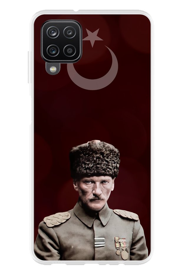 Samsung Galaxy A22-M22-M32 Compatible Moon Star and Commander Ataturk Printed Silicone Case