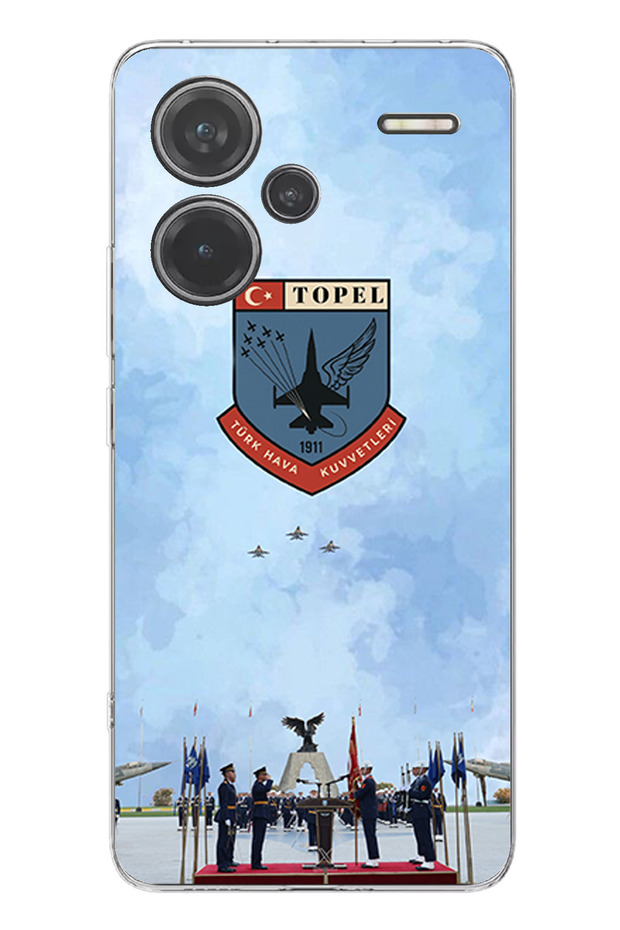 Redmi Note 13 Pro Plus Compatible Turkish Air Force Printed Silicone Case - 1