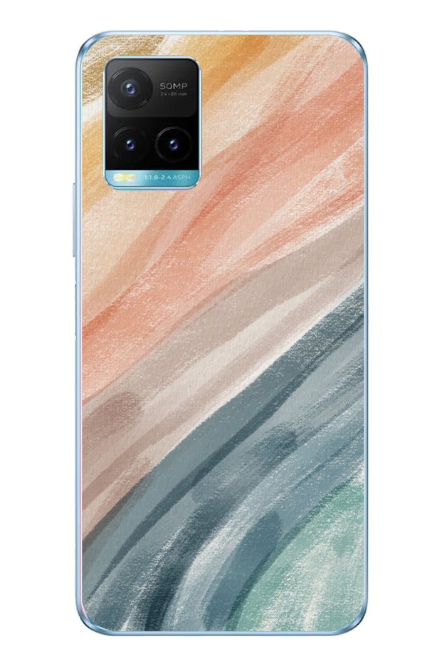 Vivo Y21S Compatible Modern Color Palette Printed Silicone Case