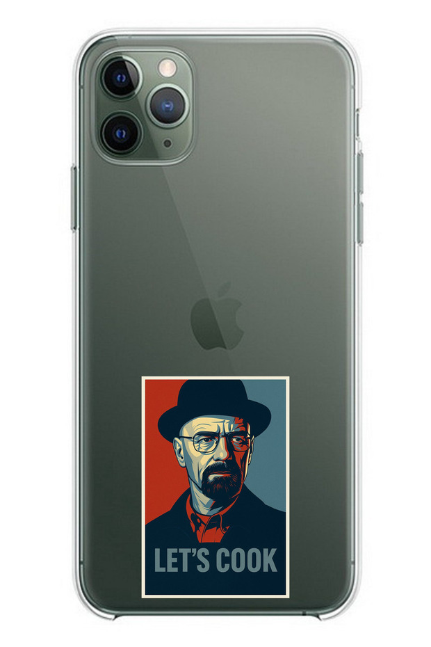 حافظة سيليكون متوافقة مع هاتف iPhone 11 Pro Max Lets Cook Banner مطبوع - 1