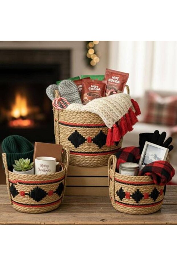 سلال خوص بوهيمي Bohemian Wicker Baskets - 1